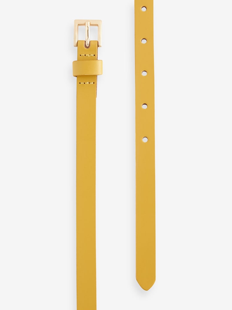 Lime Green Skinny Leather Belt - Image 3 of 3