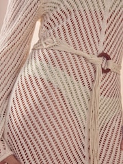 Natural Shell Detail Macrame Regular Belt - Image 4 of 7