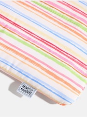 Skinnydip Pink Colourful Stripe Quilted Laptop Bow Sleeve 14" Bag - Image 3 of 5