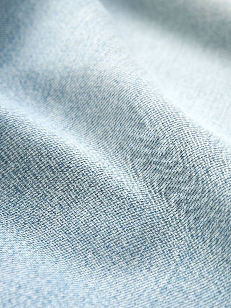 Mid Blue Print 100% Cotton Wide Leg Jeans - Image 6 of 7