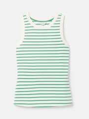 Joules Harbour Cream & Green Striped Jersey Vest - Image 5 of 5