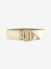 Gold Wide Leather Belt - Image 1 of 4