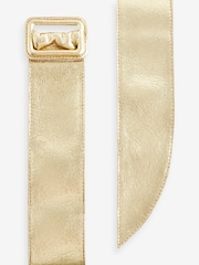 Gold Wide Leather Belt - Image 2 of 4