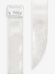 Silver Wide Leather Belt - Image 5 of 5