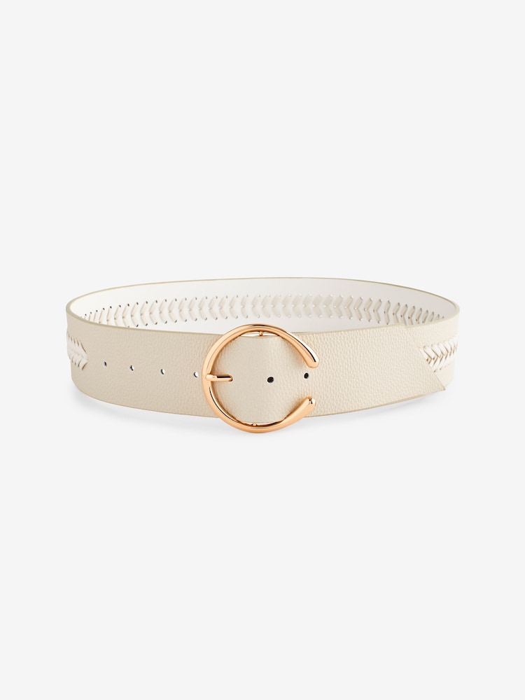 Bone Plait Detail Wide Belt - Image 4 of 5