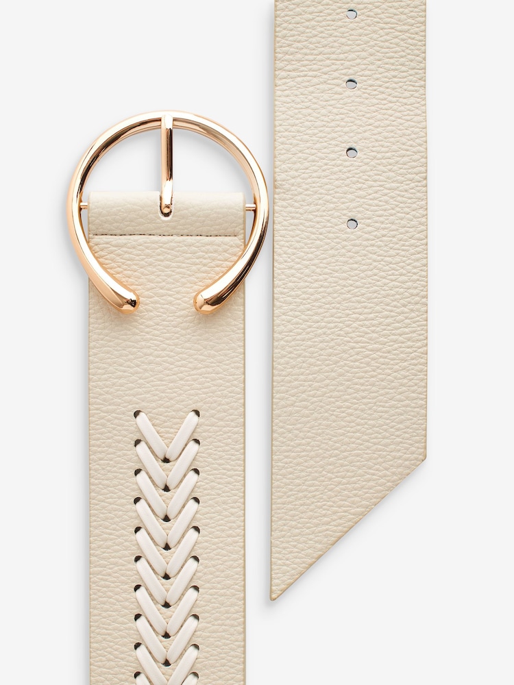 Bone Plait Detail Wide Belt - Image 5 of 5