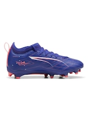 Puma Purple Kids Ultra 5 Match Firm Ground Football Boots - Image 1 of 5
