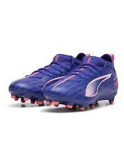 Puma Purple Kids Ultra 5 Match Firm Ground Football Boots - Image 3 of 5