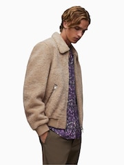 AllSaints Natural Charlie Shearling Jacket - Image 3 of 9