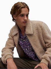 AllSaints Natural Charlie Shearling Jacket - Image 5 of 9
