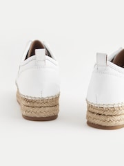 White Forever Comfort® Espadrilles Flatform Weave Trainers - Image 9 of 10