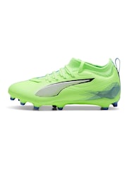 Puma Green Kids Ultra 5 Match Firm Ground Football Boots - Image 2 of 6