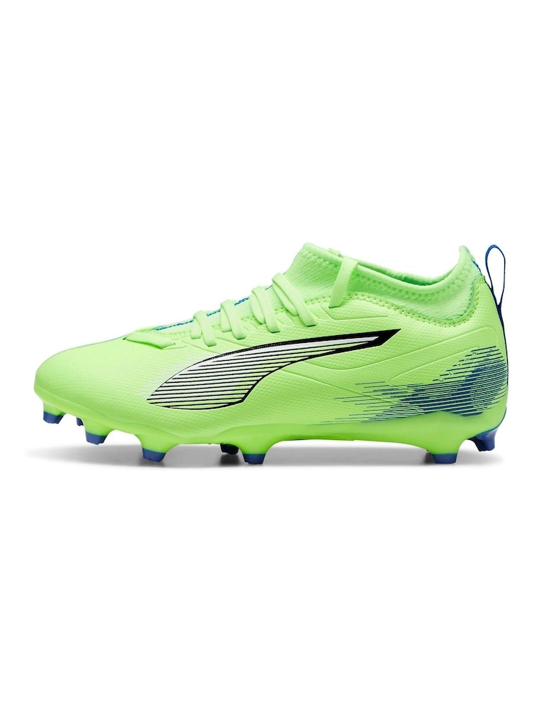 Puma Green Kids Ultra 5 Match Firm Ground Football Boots - Image 2 of 6