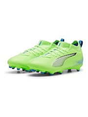 Puma Green Kids Ultra 5 Match Firm Ground Football Boots - Image 3 of 6