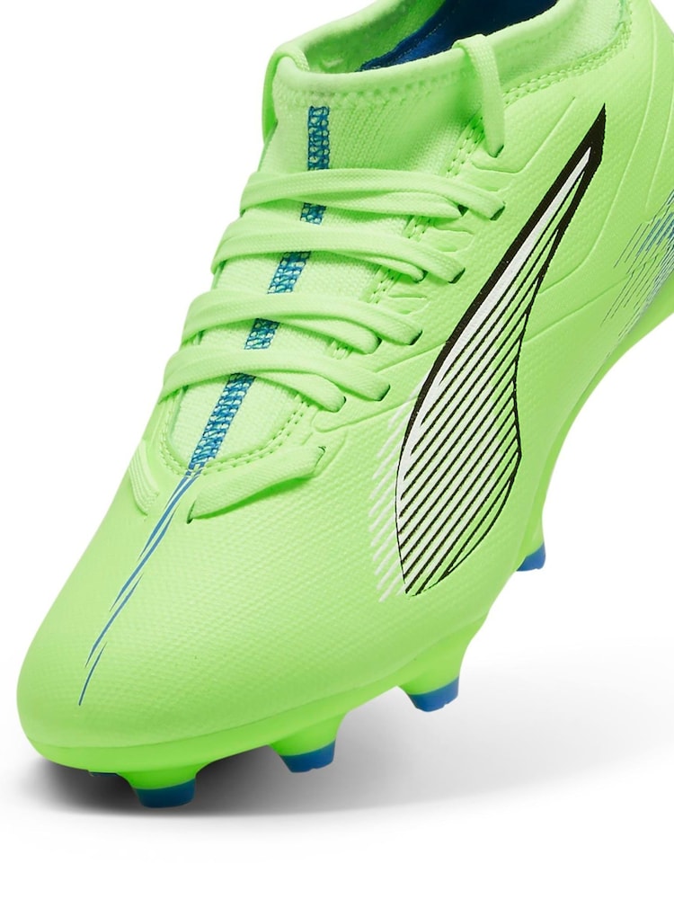 Puma Green Kids Ultra 5 Match Firm Ground Football Boots - Image 6 of 6