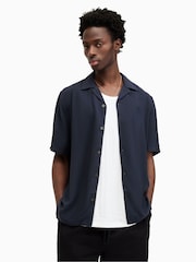 AllSaints Blue Grey Venice Shirt - Image 1 of 6