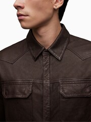 AllSaints Brown Ivan Jacket - Image 5 of 7