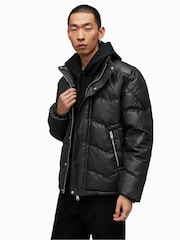 AllSaints Black Altair Puffer Jacket - Image 1 of 9