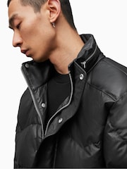 AllSaints Black Altair Puffer Jacket - Image 6 of 9