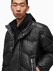AllSaints Black Altair Puffer Jacket - Image 7 of 9