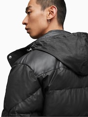 AllSaints Black Altair Puffer Jacket - Image 8 of 9