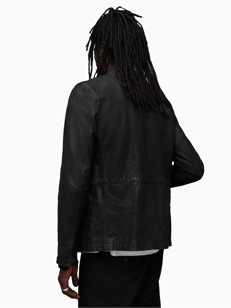 AllSaints Black Forter Jacket - Image 2 of 9