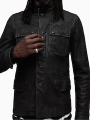 AllSaints Black Forter Jacket - Image 8 of 9