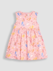JoJo Maman Bébé Pale Pink Mermaid With Pet In Pocket Tiered Dress - Image 1 of 3