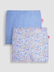 JoJo Maman Bébé Purple Ditsy & Lilac 2-Pack Shorts - Image 1 of 4