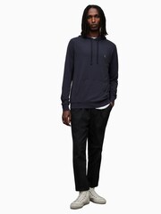 AllSaints Blue 100% Cotton Brace Hoodie - Image 3 of 5