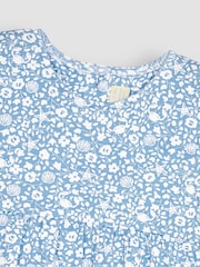 JoJo Maman Bébé Cornflower Blue Nautical Appliqué Hem Jersey Dress - Image 2 of 3