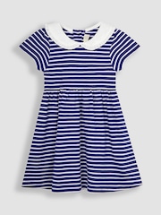JoJo Maman Bébé Navy Classic Peter Pan Jersey Dress - Image 1 of 3