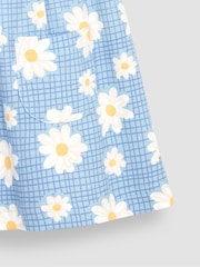 JoJo Maman Bébé Blue Daisy Button Front Jersey Dress - Image 2 of 3