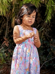JoJo Maman Bébé Pink Safari Animals Cross Back Dress - Image 2 of 5