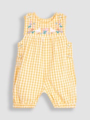 JoJo Maman Bébé Latzhose mit Applikation und Vichy-Karos - Bild 1 von 3