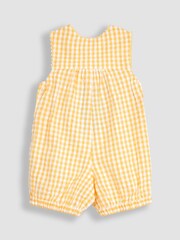 JoJo Maman Bébé Latzhose mit Applikation und Vichy-Karos - Bild 2 von 3