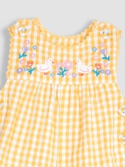 JoJo Maman Bébé Latzhose mit Applikation und Vichy-Karos - Bild 3 von 3