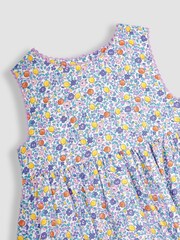 JoJo Maman Bébé Lilac Purple Lemon Ditsy Floral Novelty Pocket Dress - Image 4 of 5