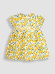 JoJo Maman Bébé White Lemon Bloom Smocked Dress - Image 2 of 4
