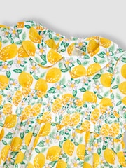 JoJo Maman Bébé White Lemon Bloom Smocked Dress - Image 3 of 4