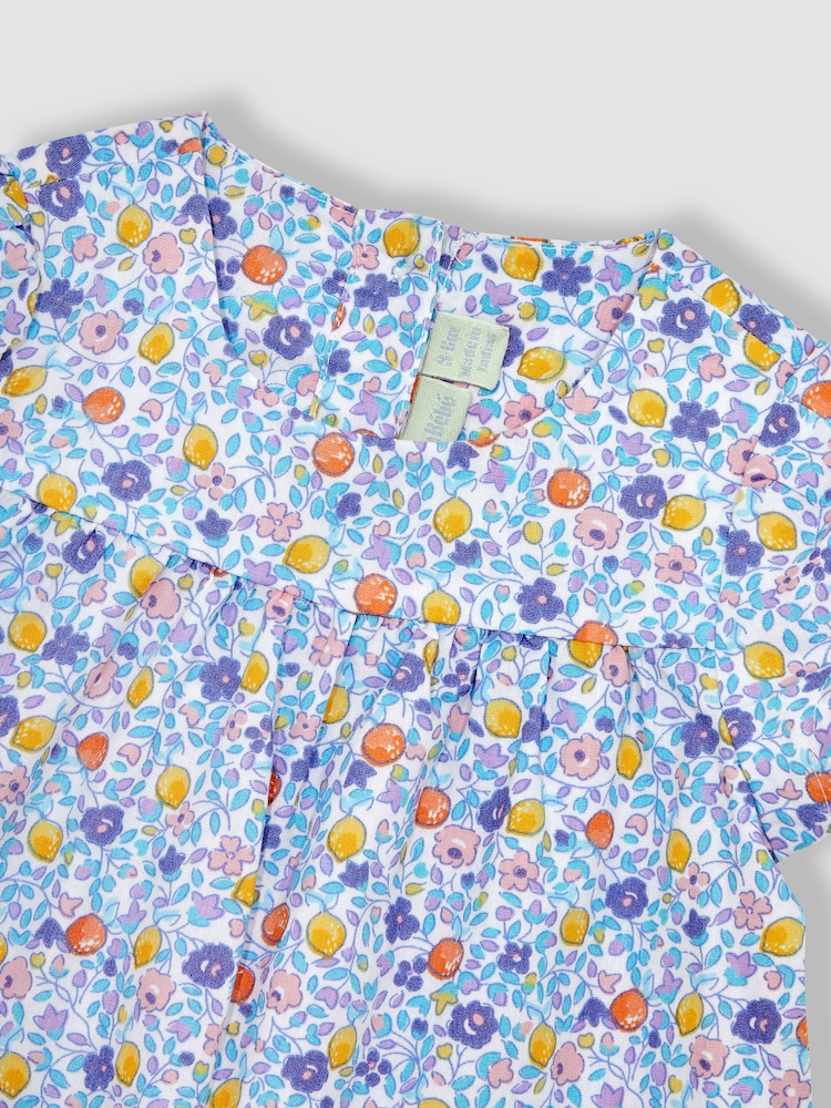 JoJo Maman Bébé Lilac Purple Duck 2-Piece Appliqué Blouse & Leggings Set - Image 4 of 4