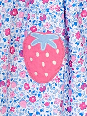 JoJo Maman Bébé Pink Ladybird Ditsy Floral Novelty Pocket Dress - Image 2 of 3