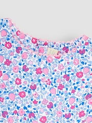 JoJo Maman Bébé Pink Ladybird Ditsy Floral Novelty Pocket Dress - Image 3 of 3
