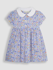 JoJo Maman Bébé Lilac Purple Ditsy Floral Peter Pan Pet In Pocket Jersey Dress - Image 2 of 4