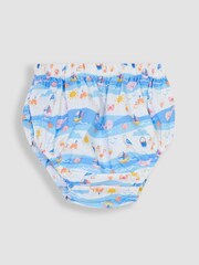 JoJo Maman Bébé Blue Seaside Scene Wrap Baby Dress - Image 3 of 4