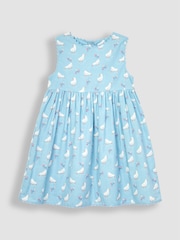 JoJo Maman Bébé Blue Duck Floral Summer Dress - Image 4 of 6