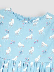JoJo Maman Bébé Blue Duck Floral Summer Dress - Image 6 of 6