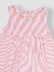 JoJo Maman Bébé Pink Seashell Appliqué Sailor Baby Dress - Image 4 of 4