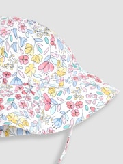 JoJo Maman Bébé Pink Meadow Floral Floppy Sun Hat - Image 2 of 2