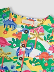 JoJo Maman Bébé Multi Dinosaur Button Front Pet In Pocket Summer Dress - Image 4 of 5